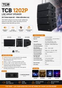 Cấu hình loa array TCB 1202P bass 12 inch