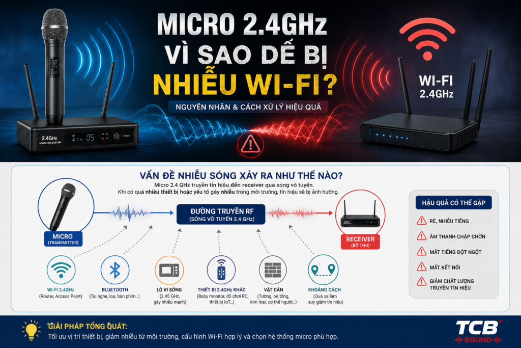 Micro 2.4 GHz bị nhiễu Wi-Fi và cách xử lý