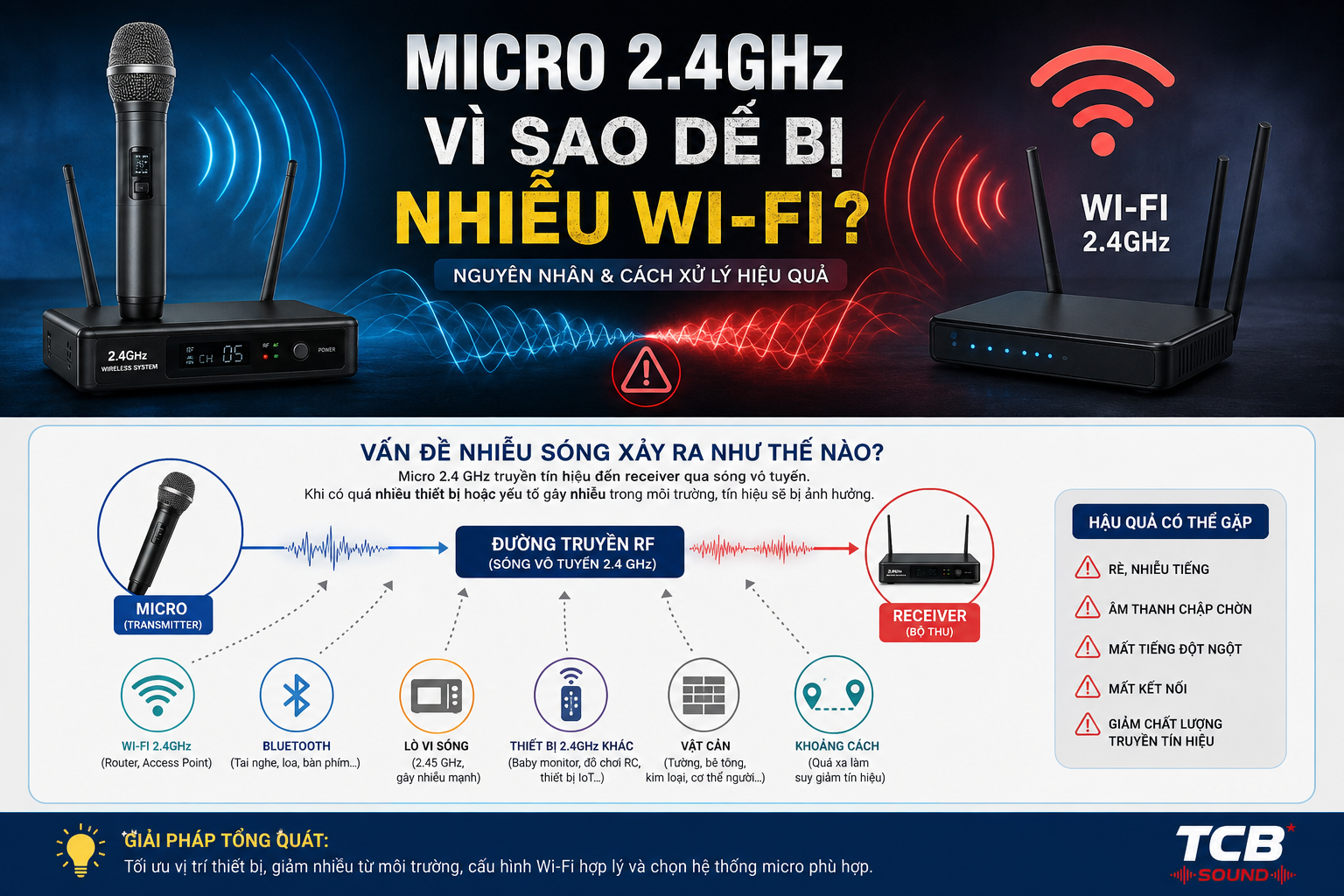 Micro 2.4 GHz bị nhiễu Wi-Fi và cách xử lý